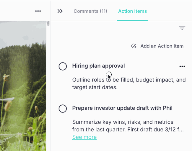 Action Items